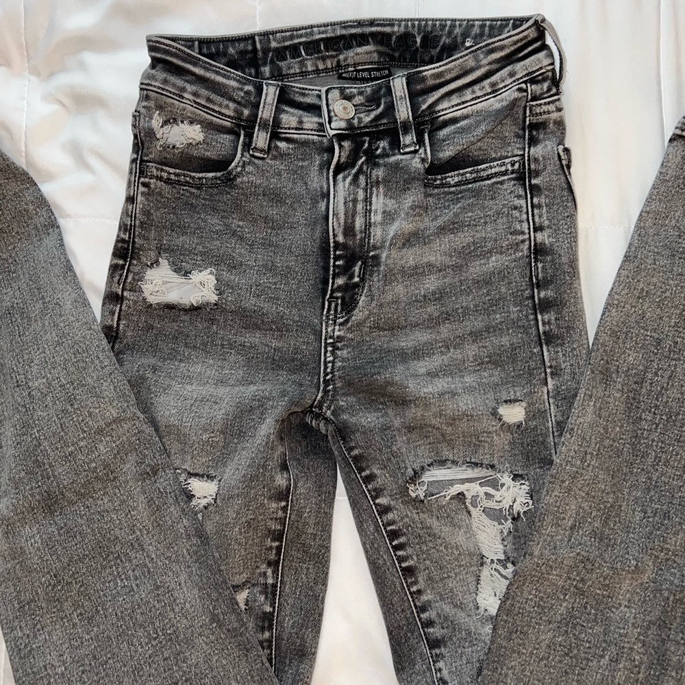 American Eagle faded jeans